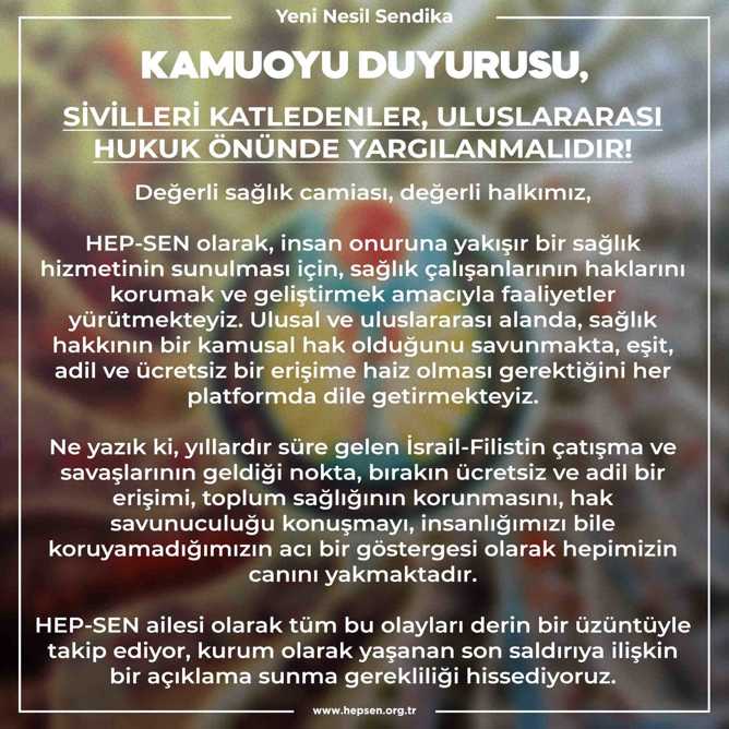 Sivilleri Katledenler Uluslararası Hukuk Önünde Yargılanmalıdır